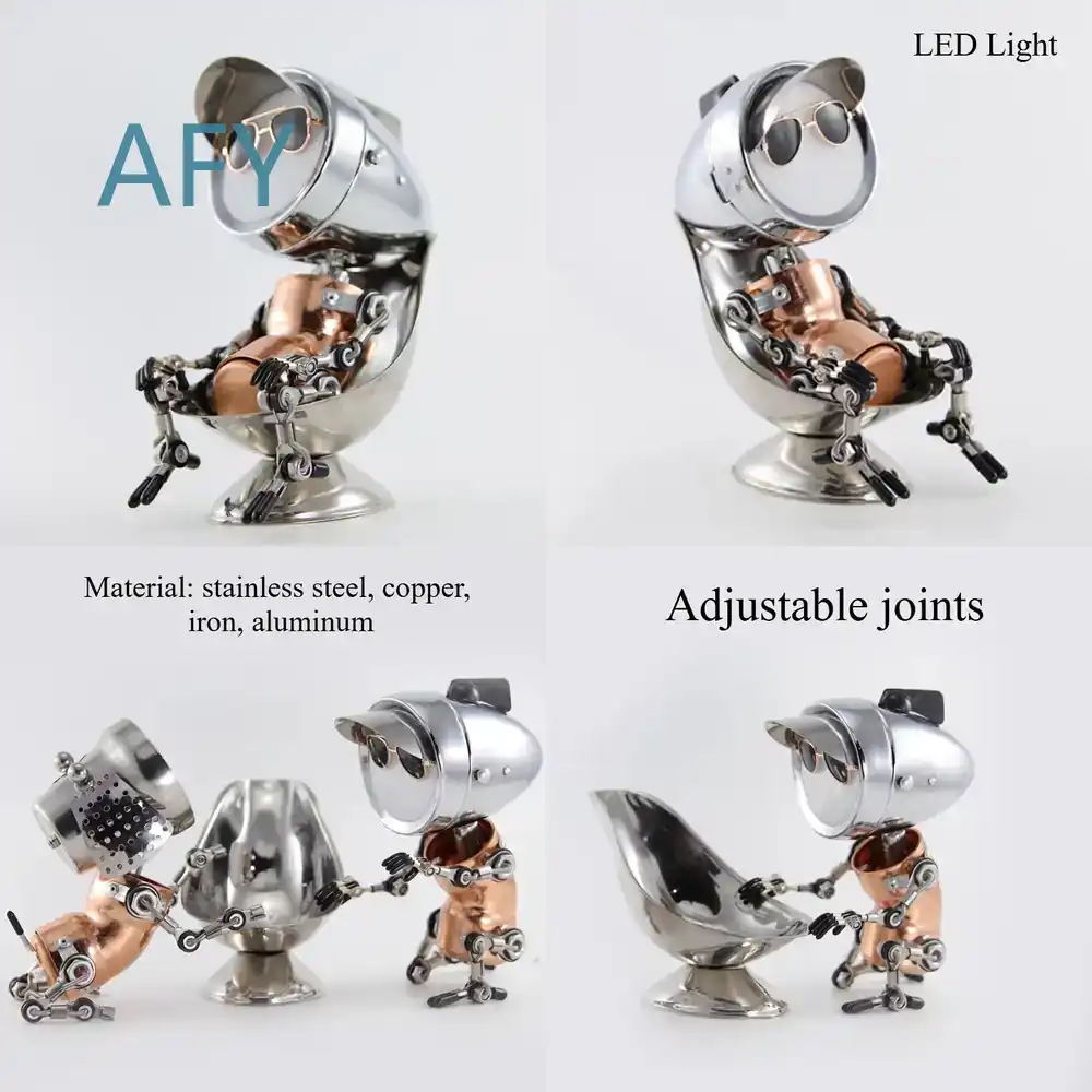 Art Craft Robot - Lampada Atmosferica Robot Punk in Metallo