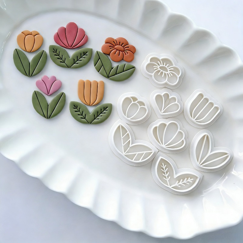 Art Craft With Leaves - Set di 8 Tagliapiega in Argilla