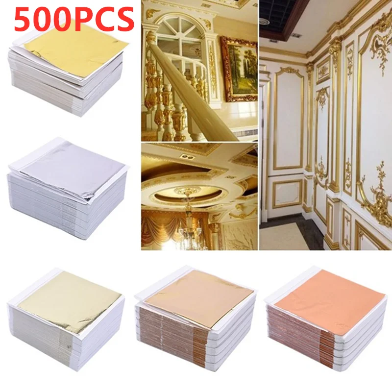 Art Craft With Leaves - 500 fogli imitazione oro argento lamina