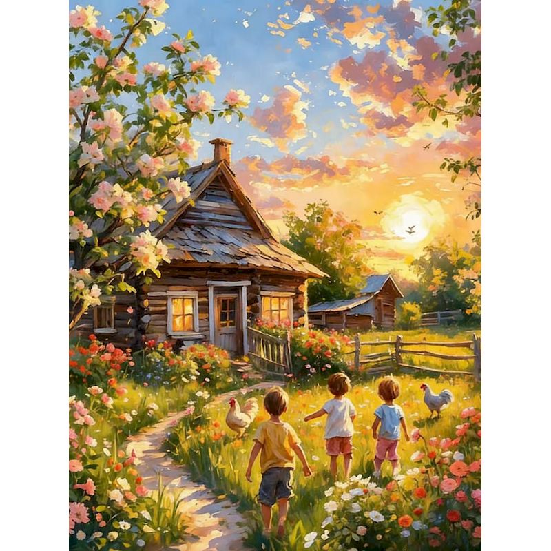 Art Craft Village - GATYZTORY Kit Pittura a Numeri Villaggio